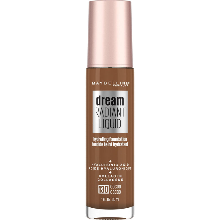 Maybelline Dream Radiant Liquid Foundation Makeup, 130 Cocoa, 1 fl oz