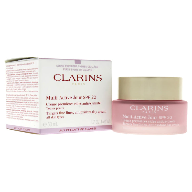 Multi-Active Day Cream SPF 20 - All Skin Types by Clarins for Unisex - 1.7 oz Cream
