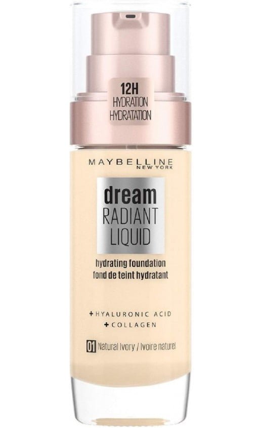 Maybelline Dream Radiant Liquid Hydrating Foundation 01 Natural Ivory
