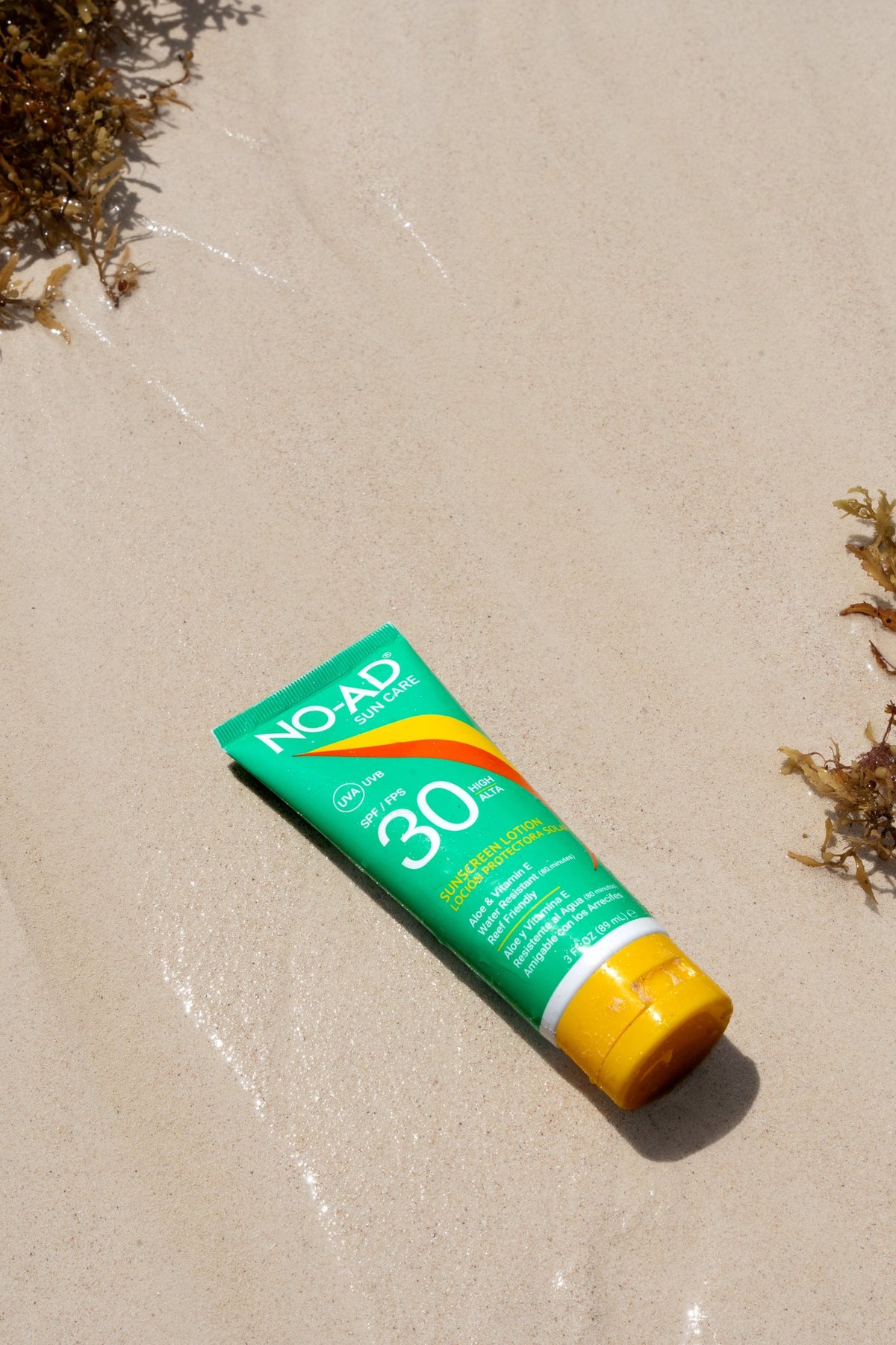 NO-AD SPF 30 Sunscreen Lotion | Broad Spectrum UVA/UVB Protection | Water Resistant | Octinoxate & Oxybenzone Free with moisturizing Vitamin E and Aloe 3oz | Pack of 3