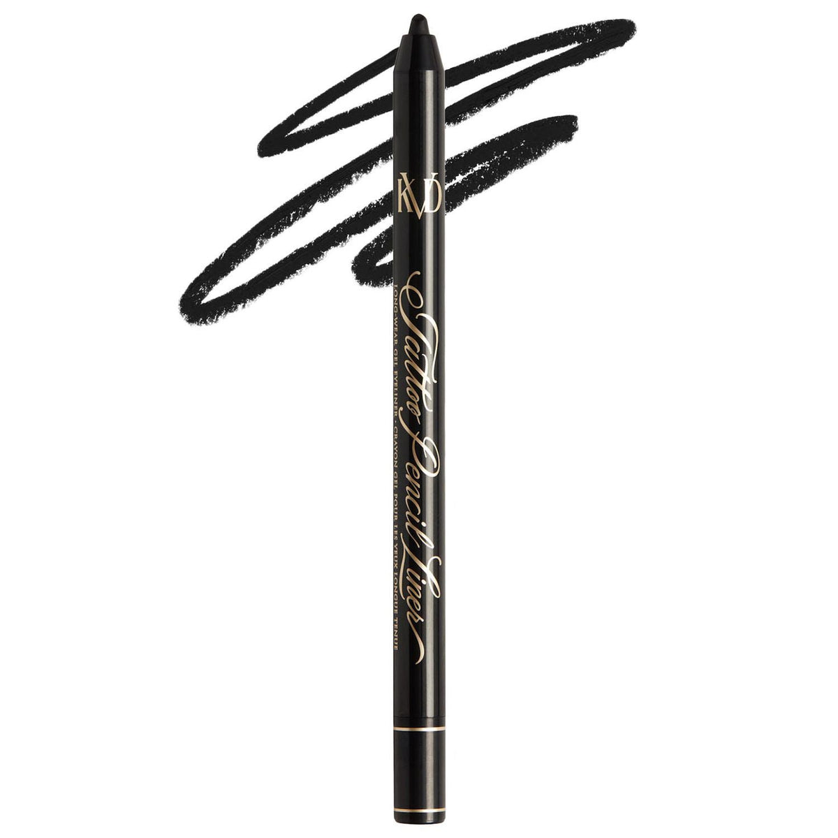 KVD Beauty Tattoo Pencil Liner Waterproof Long-Wear Gel Eyeliner Color: Trooper Black Size: 0.007 OZ
