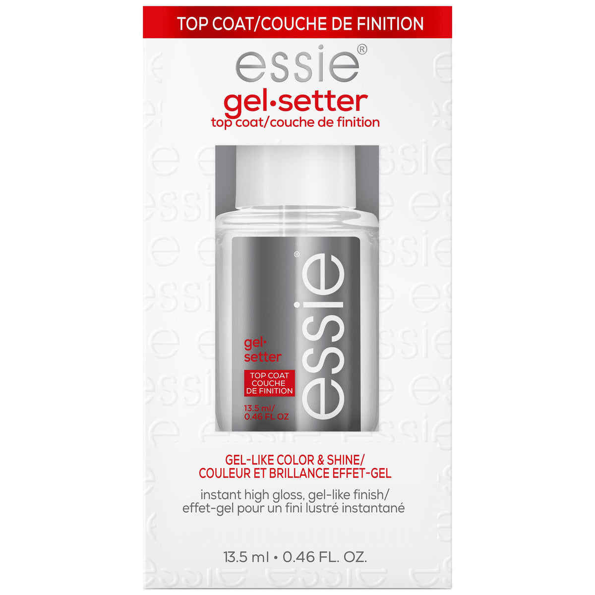 essie Nail Polish, Gel Setter Top Coat,  0.46 fl oz Bottle