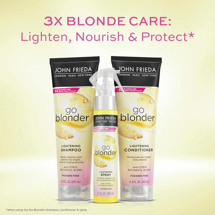John Frieda Go Blonder Shampoo & Conditioner Blonde Hair Citrus Blend 8.3oz 2Pk