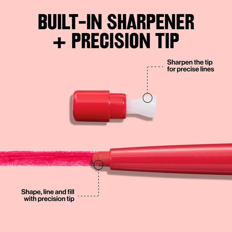 Revlon ColorStay Lip Liner Long Lasting, Built In Sharpener, 650 Pink, 0.01 oz