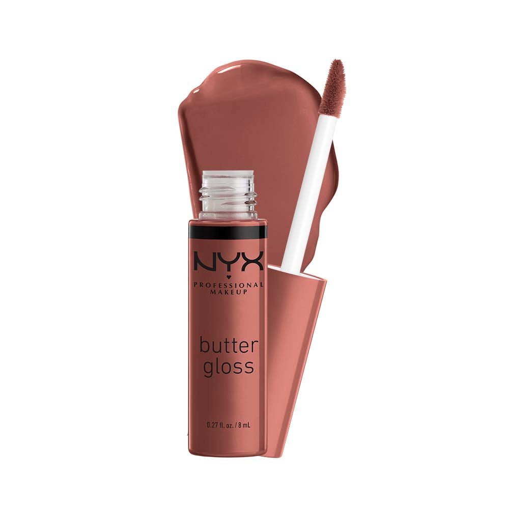 NYX Professional Makeup Butter Gloss, Non-Sticky Lip Gloss,14 Madeleine, 0.27 fl oz