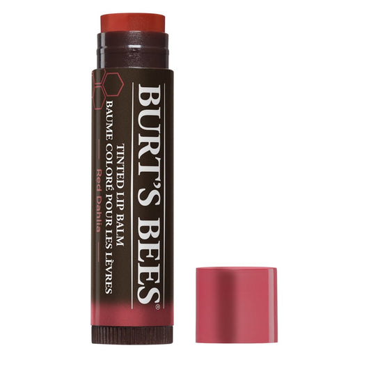 Burt's Bees 100% Natural Tinted Lip Balm, Red Dahlia with Shea Butter & Botanical Waxes - 1 Tube