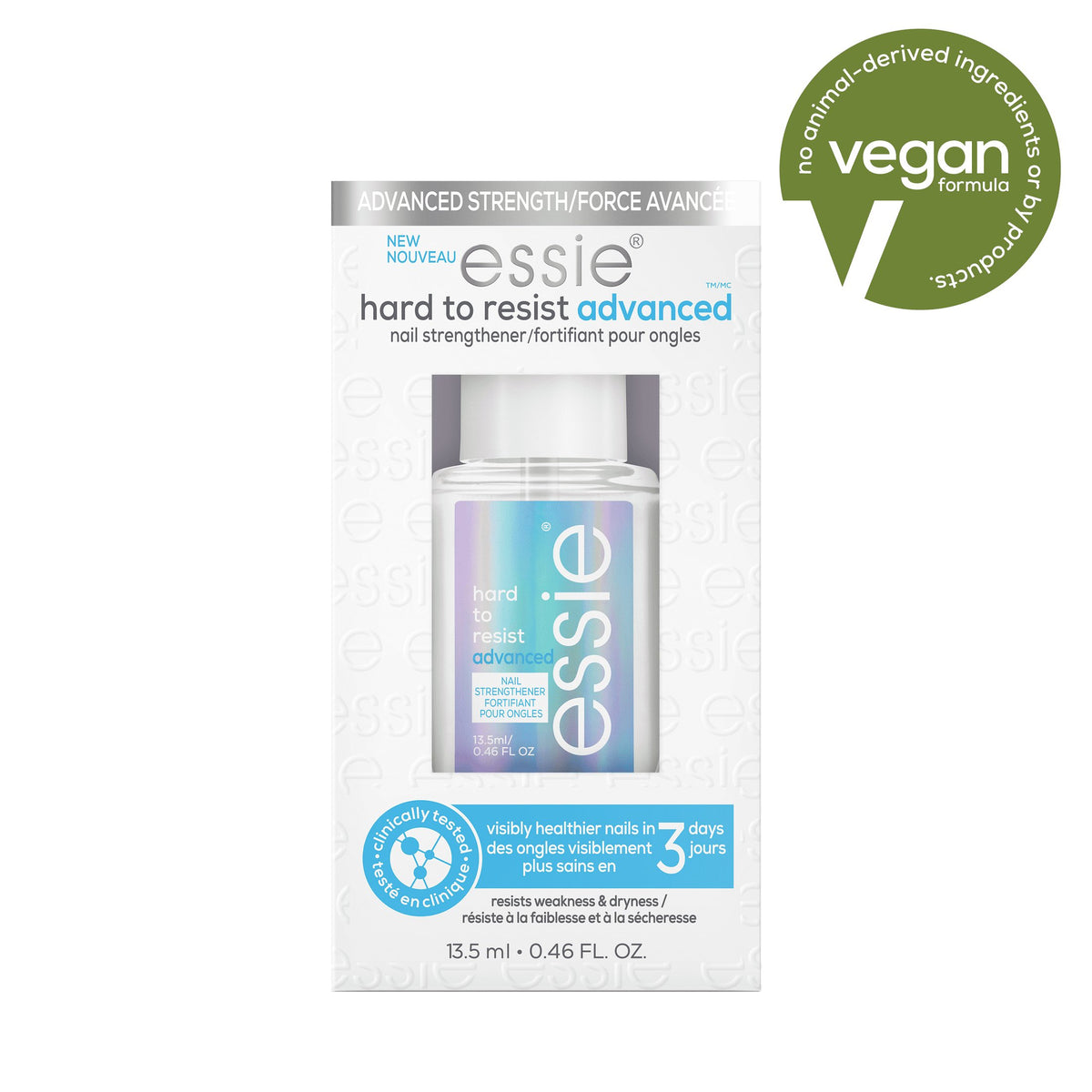 essie Nail Care, Hard to Resist Instant Strength Nail Treatment, Clear, 0.46 fl oz Bottle