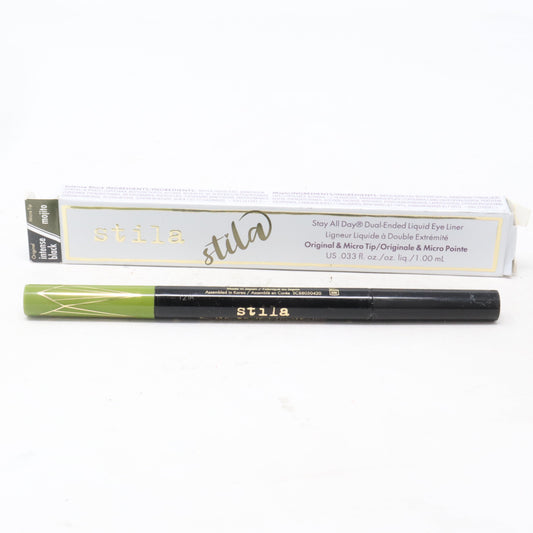 Stila Stay All Day Dual Eye Liner 0.33oz Intense Black / Mojito New With Box