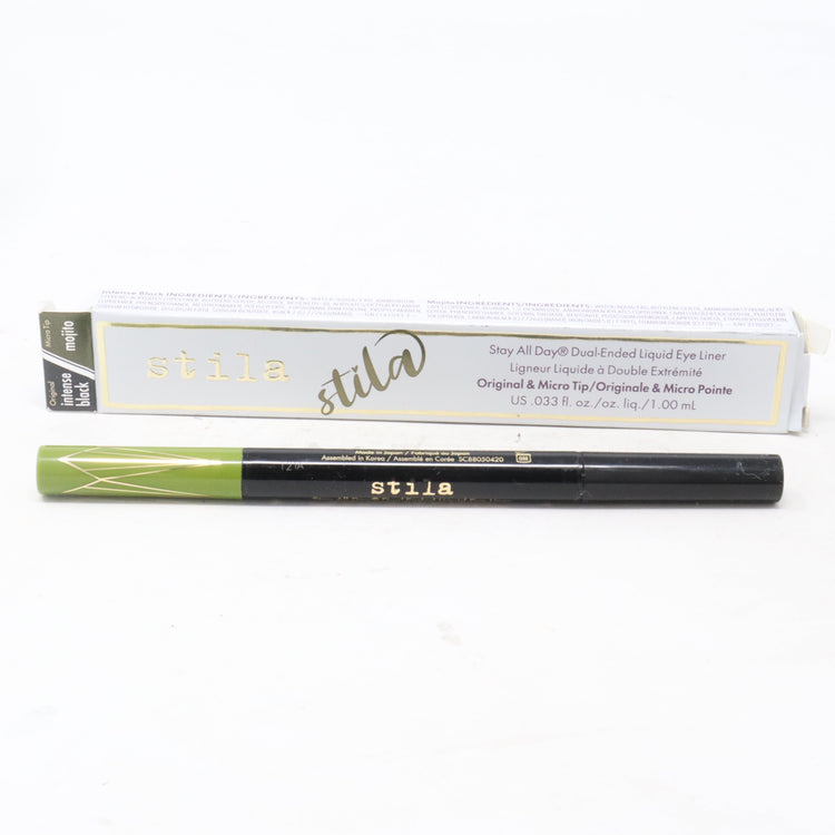 Stila Stay All Day Dual Eye Liner 0.33oz Intense Black / Mojito New With Box