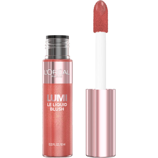 L'Oreal Paris Lumi Le Liquid Blush, Highly Pigmented, Glowy True Rose, 0.33 fl oz