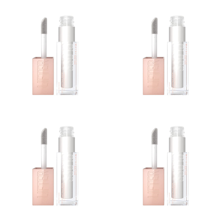 Maybelline Lifter Gloss Lip Gloss with Hyaluronic Acid, Pearl, 0.18 fl oz - 4 Pack