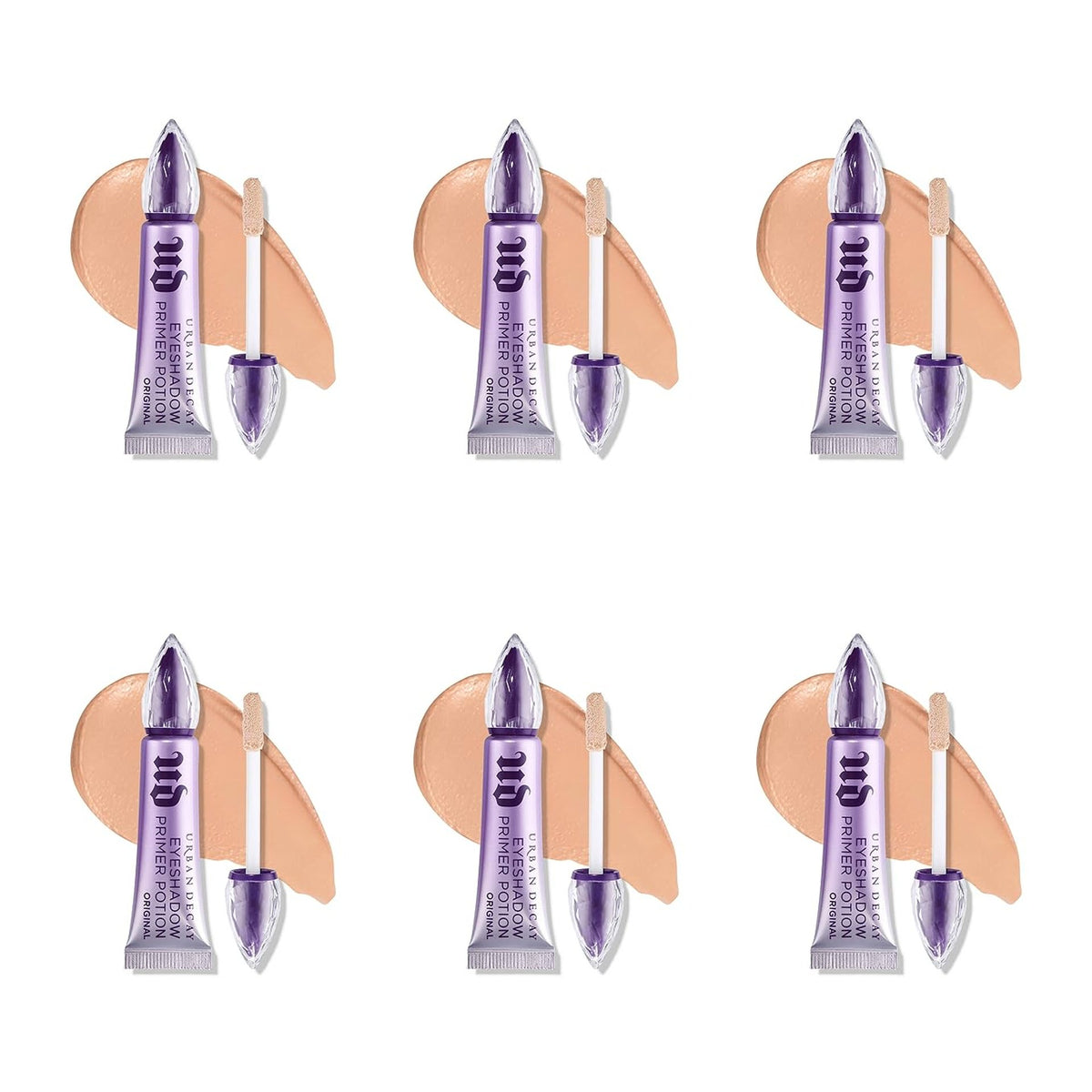 Urban Decay Eyeshadow Primer Potion, Original, Travel Size, 0.06 oz - 6 Pack