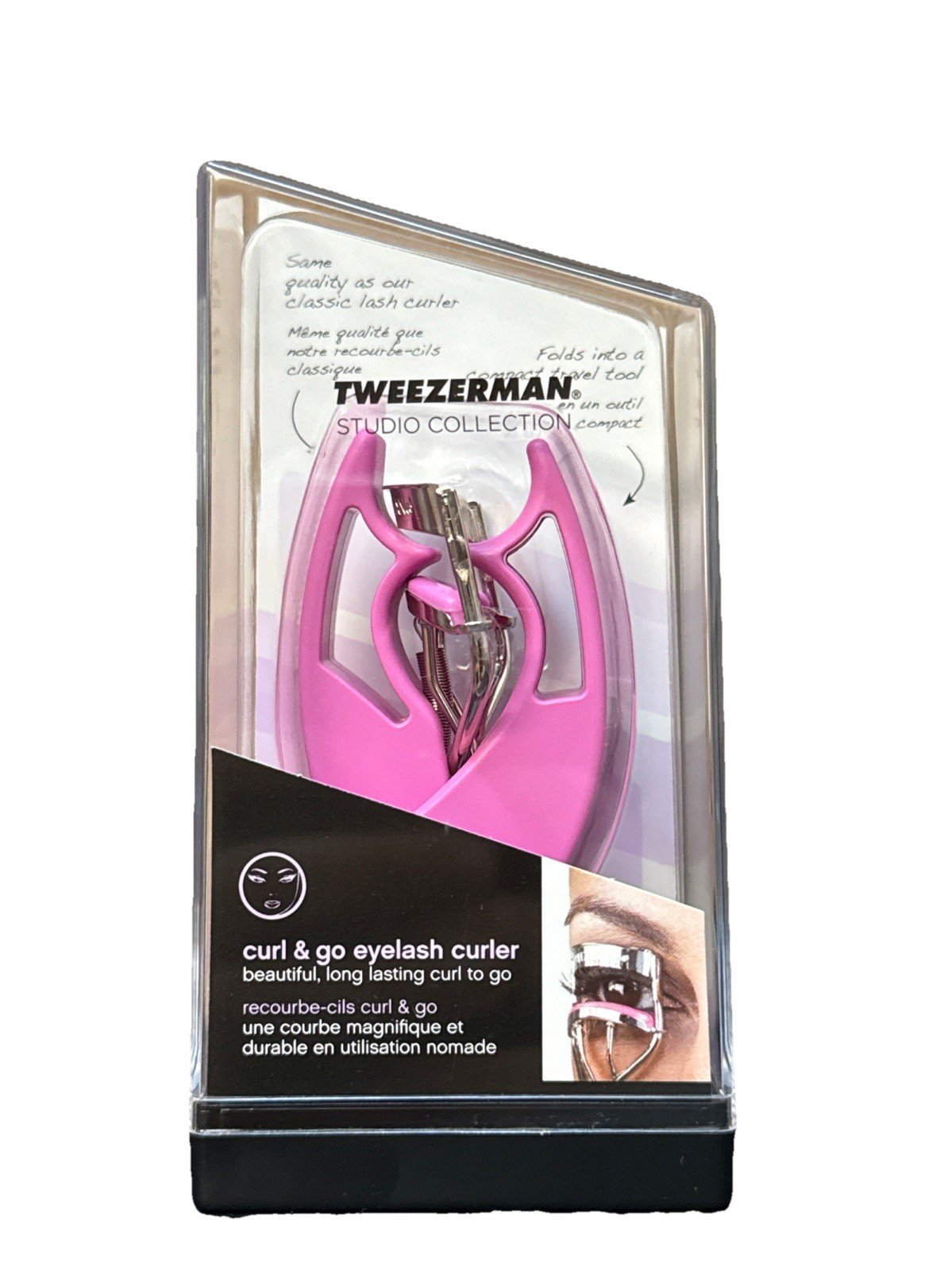 Tweezerman Studio Collection Curl & Go Eyelash Curler - Pink