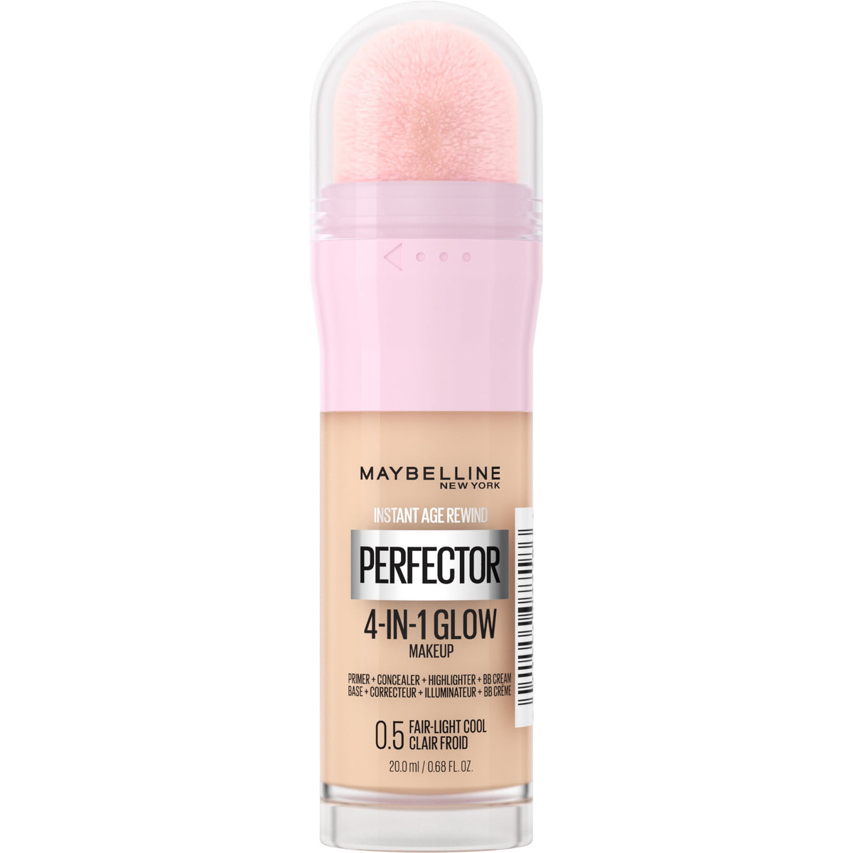Maybelline Instant Age Rewind 4-in-1 Glow Makeup, Fair/Light Cool, 0.68 fl oz