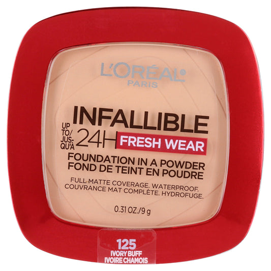 L'Oreal Paris Infallible Pressed Powder, Ivory Buff, 0.31 oz, Longwearing