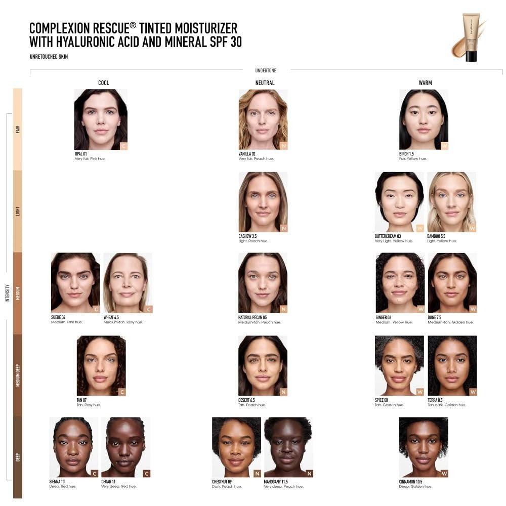 bareMinerals Complexion Rescue Tinted Moisturizer, SPF 30, Bamboo 5.5 1.18 fl oz