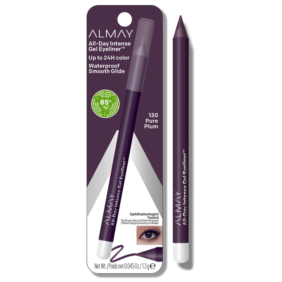 Almay All-Day Intense Gel Eyeliner Pencil, Waterproof, 130 Pure Plum
